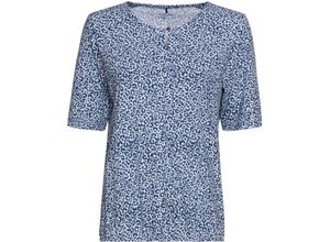 4063749174223 - olsen Shirt Clara 3 4-Arm Schlüsselloch-Ausschnitt für Damen blau 40