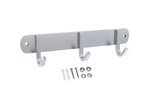 4063758202184 - Garderobenleiste Modell d - 3 Haken - Kleiderhaken Garderobe Edelstahl - grey