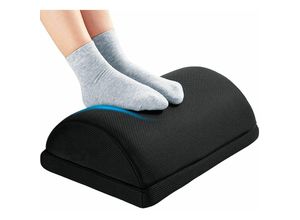 4063758262676 - Fußablage mit Memory Schaum - Höhenverstellbare ergonomische Fußstütze - black