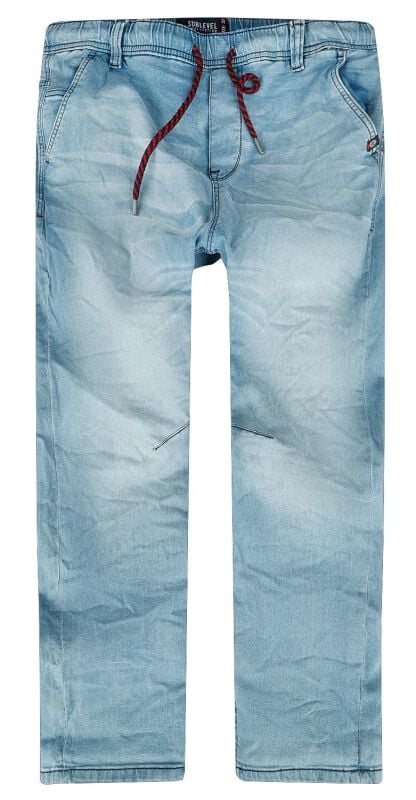 4063813412220 - Mens Pull On Trousers Jeans blau in 30