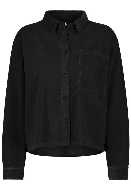 4063813687314 - Ladies Oversize Shirt Jacket T-Shirt schwarz in S