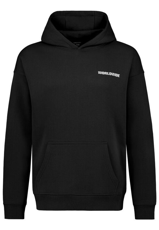4063813735633 - OVERSIZE SWEAT HOODIE WITH FRONT AND BACK PRINT Kapuzenpullover schwarz in M