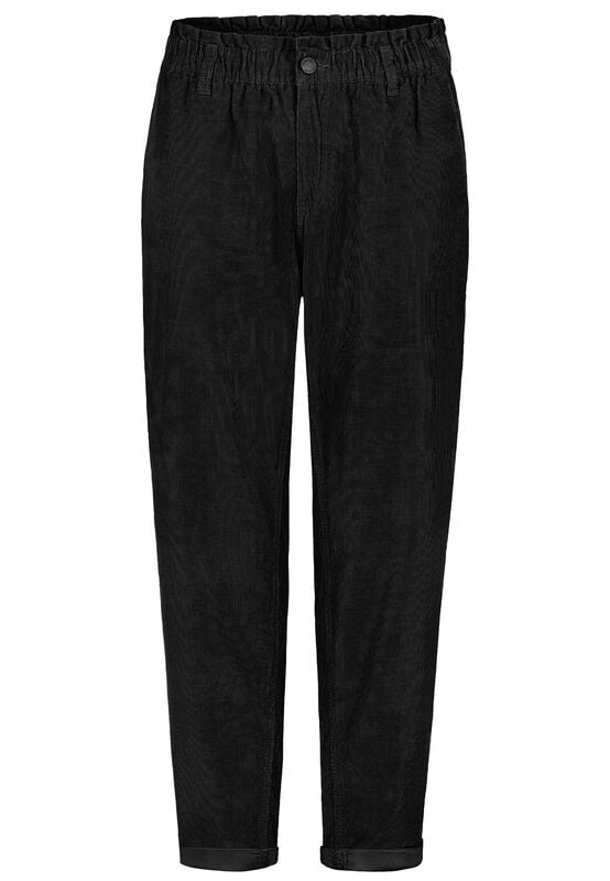4063813886991 - CORDUROY PAPERBAG TROUSERS Stoffhose schwarz in XS