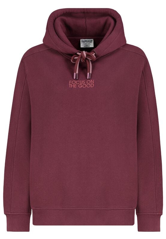 4063813926383 - BASIC HOODIE WITH EMBROIDERY Kapuzenpullover rot in XS