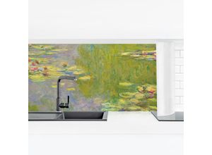 4063873702408 - Küchenrückwand - Claude Monet - Grüne Seerosen Größe HxB 40x140cm Material Smart