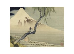4063909004445 - - Boy on Mount Fuji Kunstdruck Katsushika Hokusai Papier 250 gr matt