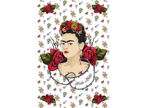 4063909007088 - - Frida Kahlo Poster Red and White