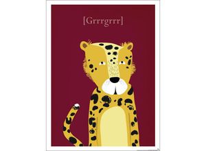 4063909022340 - - Kinderzimmer Poster Leopard Raubkatze Design Frau Febra & Herr Hutsauger