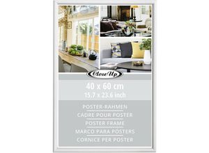 4063909344404 - - Posterrahmen 40 x 60 cm Kunststoff weiß mit Rückwand PVC-Scheibe (unzerbrechlich) Profilbreite 12 mm