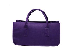 4063909386039 - - Filztasche Kaminholz Aubergine Tragetasche Felt Bag aubergine blauviolett 100 % robuster Polyesterfilz mit Henkel