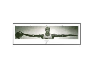 4063909446337 - - Michael Jordan Wings - gerahmt Rahmenfarbe Schwarz matt Gerahmter Kunstdruck Rahmen aus Aluminium