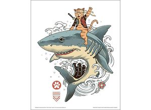 4063909454646 - - Catana Shark Kunstdruck Vincent Catana Threadless