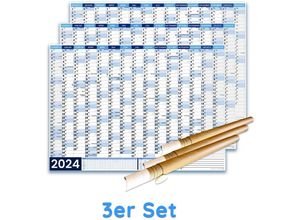 4063909462825 - - Wandkalender 2024 3er Set xxl Poster Papier 250 gr   matt