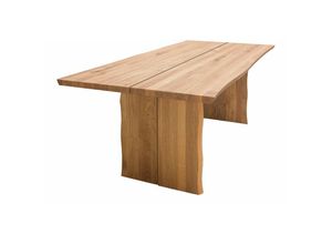 4063912047576 - 58 Aufm Kessel - Baumkantentisch Massiv Danya 140 x 90 x 75 Esstisch Holz massiv Wildeiche geölt 12066-140090