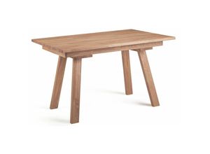 4063912048245 - Esszimmertisch ausziehbar Daveta 125 x 85 x 75 Küchentisch Massivholz Wildeiche geölt 12092