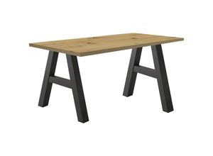 4063912072684 - 58 Aufm Kessel - Schreibtisch Edi 6 140 x 70 x 75 Bürotisch schwarzstahl asteiche 13634