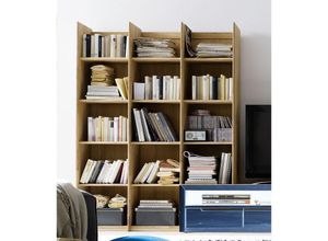 4063912085172 - Bücherregal Massivholz Ianka 143x190x35 Regal Wildeiche Bianco geölt 20017