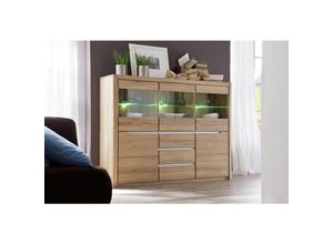 4063912085202 - Highboard Massivholz Ianka 180x134x41 Anrichte Wildeiche Bianco geölt 20020