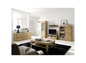 4063912085318 - 58 Aufm Kessel - Wohnzimmer komplett Massivholz Ianka Wohnzimmereinrichtung 6-tlg Wildeiche Bianco geölt 90068