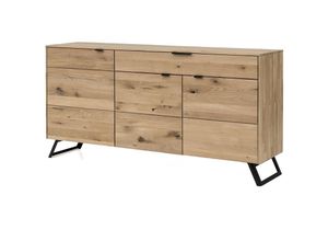 4063912085448 - 58 Aufm Kessel - Sideboard Massivholz Idalia 183x93x45 Anrichte Wildeiche Bianco geölt 20039