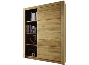 4063912087695 - 58 Aufm Kessel - Stauraumelement Janel 96x141x37 Stauraumschrank Wild Eiche Asteiche massiv geölt 10063