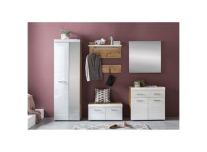 4063912088005 - 58 Aufm Kessel - Garderobenset Jael 250x193x34 Garderobe komplett (5-tlg) Artisan Oak White hg 10094