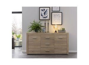 4063912088357 - 58 Aufm Kessel - Sideboard Jale 160x85x41 Anrichte Sonoma Eiche 10129