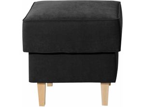 4063912099841 - Hocker Karlen Bezug Veloursstoff Buche natur   schwarz 22065