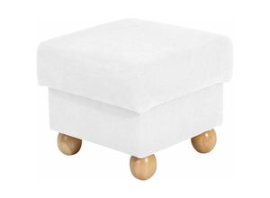 4063912101872 - Hocker Kasha Bezug Veloursstoff Buche natur   creme 22267