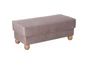 4063912111130 - Hocker Kaethe Bezug Samtvelours Buche natur   rosé 23175