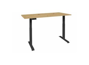 4063912113400 - Schreibtisch höhenverstellbar elektrisch Editha 200x100 schwarz asteiche 14223-200100