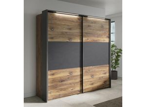 4063912122723 - 58 Aufm Kessel - Kleiderschrank Jackelyn 220x60x214 Flagstaff Eiche Matera 10251