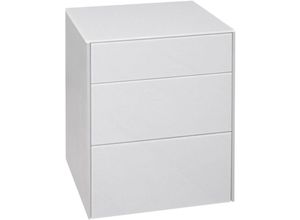 4063912126332 - 58 Aufm Kessel - Kommode Elfi 52x42x63 Hochglanz Kreidegrau Glas Kreidegrau 14791