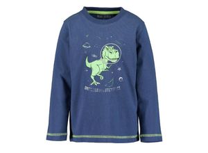 4063948358493 - - Langarmshirt SPACE ADVENTURES – DINO in dunkelblau Gr92