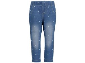 4063948428523 - - Jeggings BASIC gepunktet in blue denim Gr68