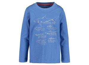 4063948549556 - - Langarmshirt SHARKTASTIC in blau Gr92