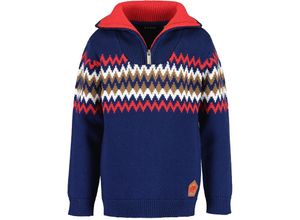 4063948776600 - - Strickpullover TROYER ZIG ZAG in ultramarin Gr92