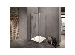 4063955006462 - Duschkabine  Duschabtrennung Vital 2 Drehtür an Festteil links + Duschwand rechts (Kombination) links 1175mm rechts 1025mm