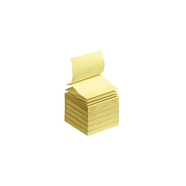 4064035065669 - POST-IT Haftnotizen Super Sticky Z-Notes R330 76 x 76 mm wiederablösbar cellophanfrei verpackt 12 x 100 Blatt gelb