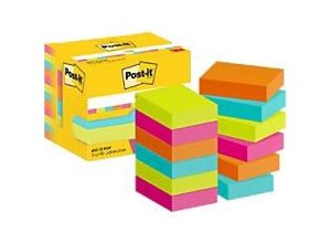 4064035065874 - Post-it Sticky Notes Haftnotizen 653-12-POP 38 x 51 mm 100 Blatt pro Block Blau Grün Orange Rosa 12 Stück