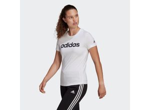 4064044668783 - adidas W Linear Tee Damen (Weiß XL) Fitnessbekleidung