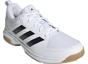 4064047297294 - adidas Hallensportschuhe Ligra 7 atmungsaktiv dämpfend für Herren weiß 44 2 3