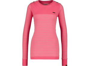 4064068537089 - ALIFE AND KICKIN® Langarmshirt LeonieAK Z Streifen Knöpfchen für Damen pink M