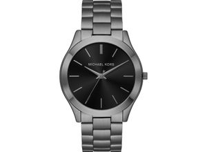 4064092059564 - Quarzuhr MICHAEL KORS SLIM RUNWAY MK1044 Armbanduhren schwarz (anthrazit) Damen Quarzuhren Armbanduhr Herrenuhr Damenuhr ideal als Geschenk Edelstahlarmband