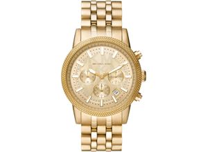 4064092132878 - Chronograph MICHAEL KORS Hutton MK8953 Armbanduhren goldfarben Damen Quarzuhren Quarzuhr Armbanduhr Herrenuhr Damenuhr Edelstahlarmband