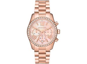 4064092133233 - Chronograph MICHAEL KORS Lexington MK7242 Armbanduhren rosegold (roségoldfarben) Damen Quarzuhren Quarzuhr Armbanduhr Damenuhr Stoppfunktion Edelstahlarmband