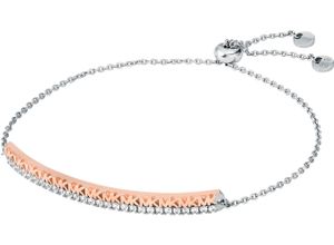 4064092149395 - Armband MICHAEL KORS Schmuck Geschenk Silber 925 Monogram Bar MKC1577AN Armbänder Gr Silber 925 (Sterlingsilber) rosegold (silberfarben roségoldfarben kristallweiß kristallweiß) Damen mit Zirkonia (synth)