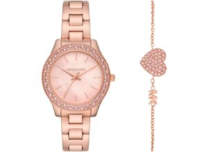 4064092173734 - Quarzuhr MICHAEL KORS LILIANE MK1068SET Armbanduhren rosegold (roségoldfarben) Damen Quarzuhren Armbanduhr Damenuhr ideal auch als Geschenk Edelstahlarmband