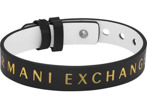 4064092196054 - Armband ARMANI EXCHANGE AXG0107040 AXG0108040 AXG0109040 AXG0106040 Armbänder Gr Edelstahl-Leder grau (anthrazit schwarz) zum Wenden