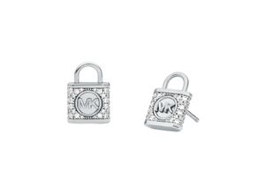 4064092200232 - Paar Ohrstecker MICHAEL KORS PREMIUM SCHLOSS MKC1628AN Ohrringe Gr Silber 925 (Sterlingsilber) silberfarben (silberfarben kristallweiß kristallweiß) Damen Ohrstecker mit Zirkonia (synth)